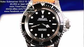 Rolex Submariner 5513 R 1987 Late Production Never Polished Cal. 1520