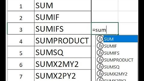 Complete Excel SUM formula :- SUM, SUMIF, SUMIFS, SUMPRODUCT, SUMSQ, SUMX2MY2, SUMX2PY2