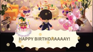 Villagers celebrate my birthday - animal crossing new horizons