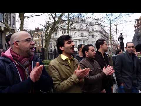 الانتصار يا ثوار وبشار يا صرصور أمام الأميركية