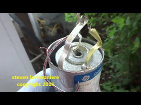 hvac repair condenser capacitor blow its top off - YouTube