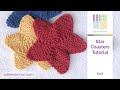 Knitted Star Coasters Tutorial