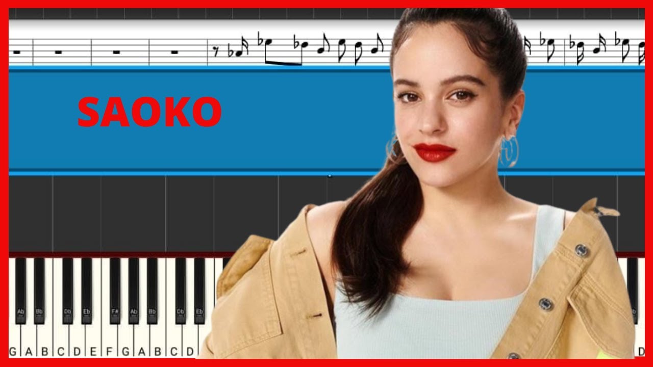 ROSALÍA - SAOKO | Piano tutorial | Midi - YouTube