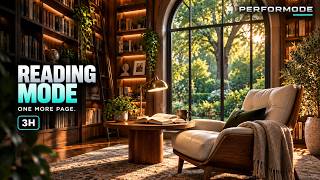 READING MODE — Focus Music for Reading | Cozy Library & Garden View 3H