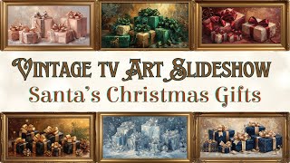 Vintage Santa’s Christmas Gifts TV Art Screensaver | Gold Frame TV Art | Art Slideshow for TV 1Hr 4K screenshot 3