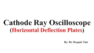 All About Cathode Ray Oscilloscope (Horizontal Deflection Plates)