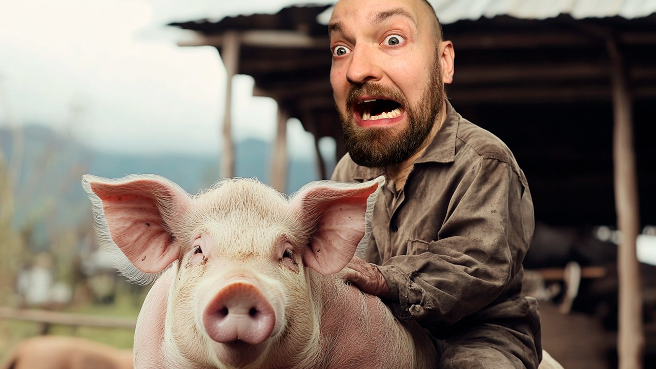 Olen maailman paras sialla ratsastaja! | Farmer's Life