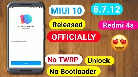 How To Install Miui 10 on Redmi 4a Official Update|No Root |No TWRP