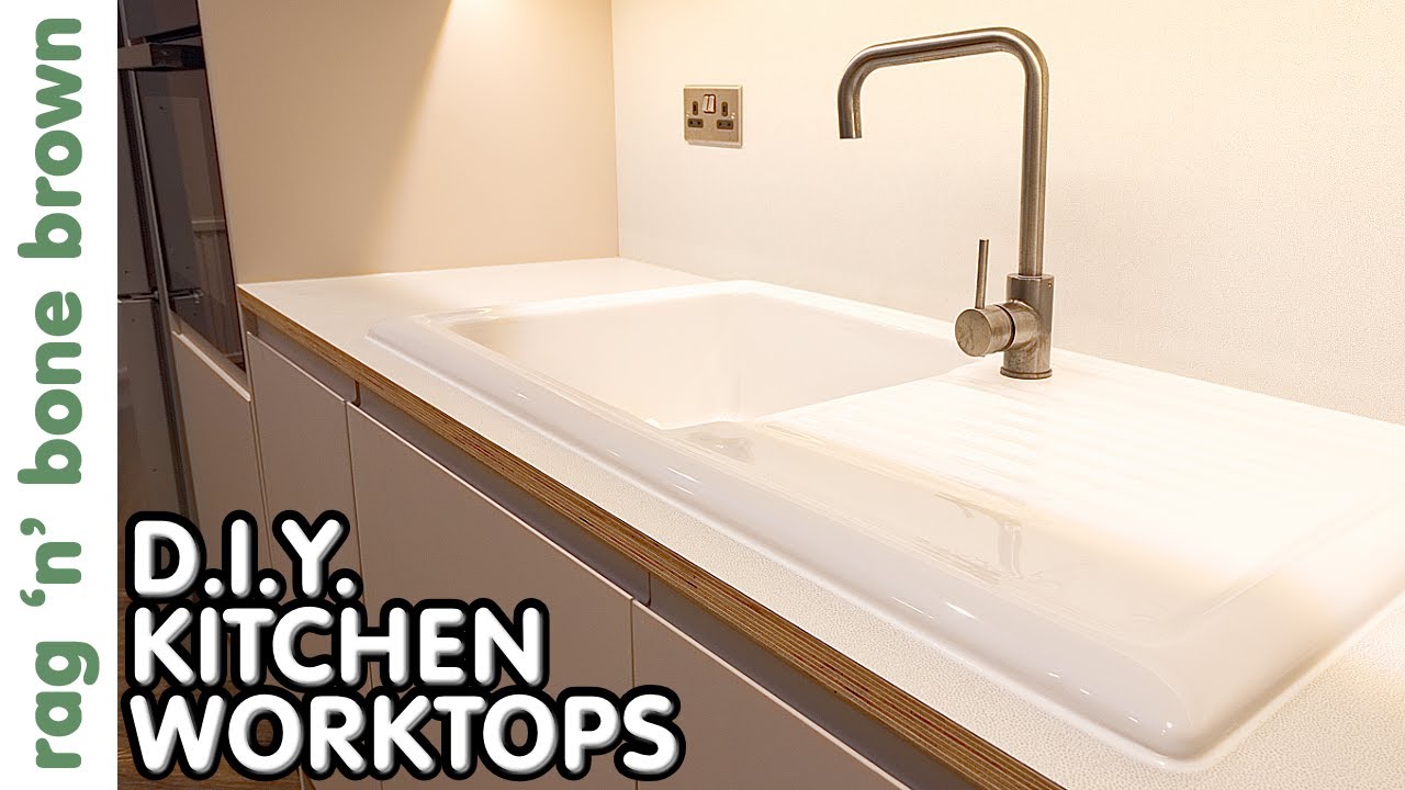 Making DIY Custom Birch Plywood & Laminate Kitchen Worktops