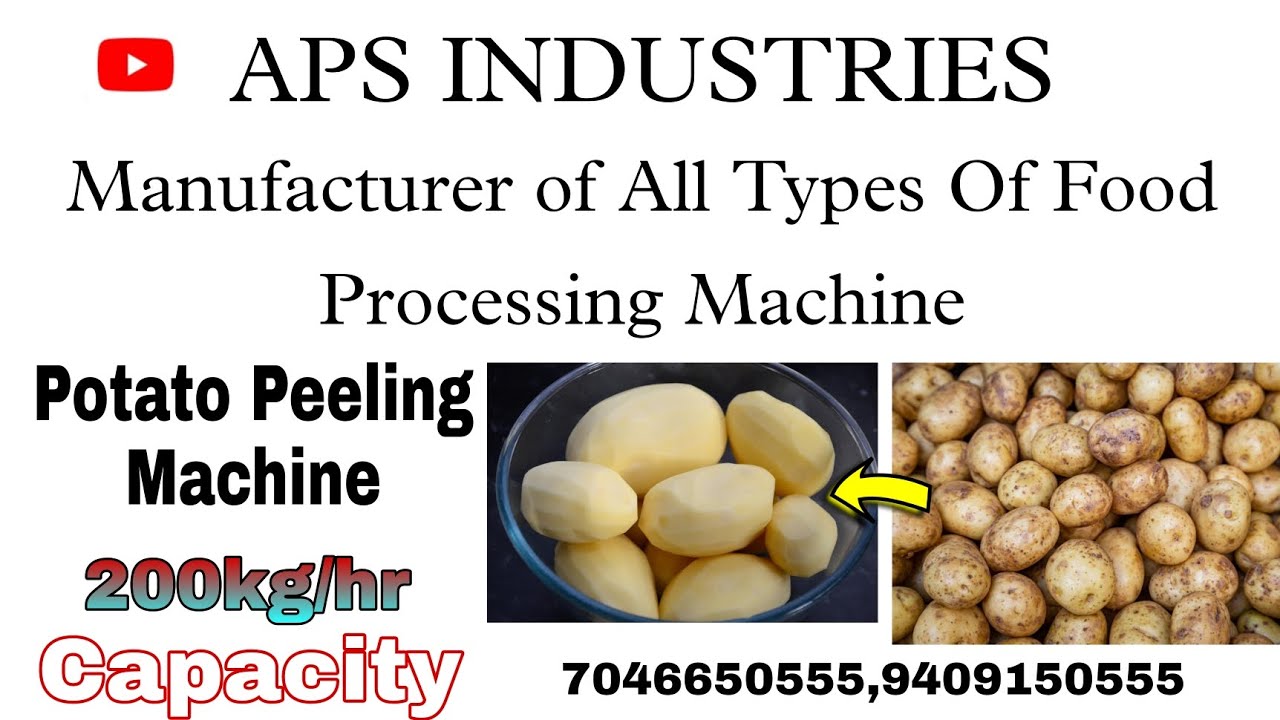 Potato Peeler Machine of 200 Kg/hr,APS INDUSTRIES 7046650555