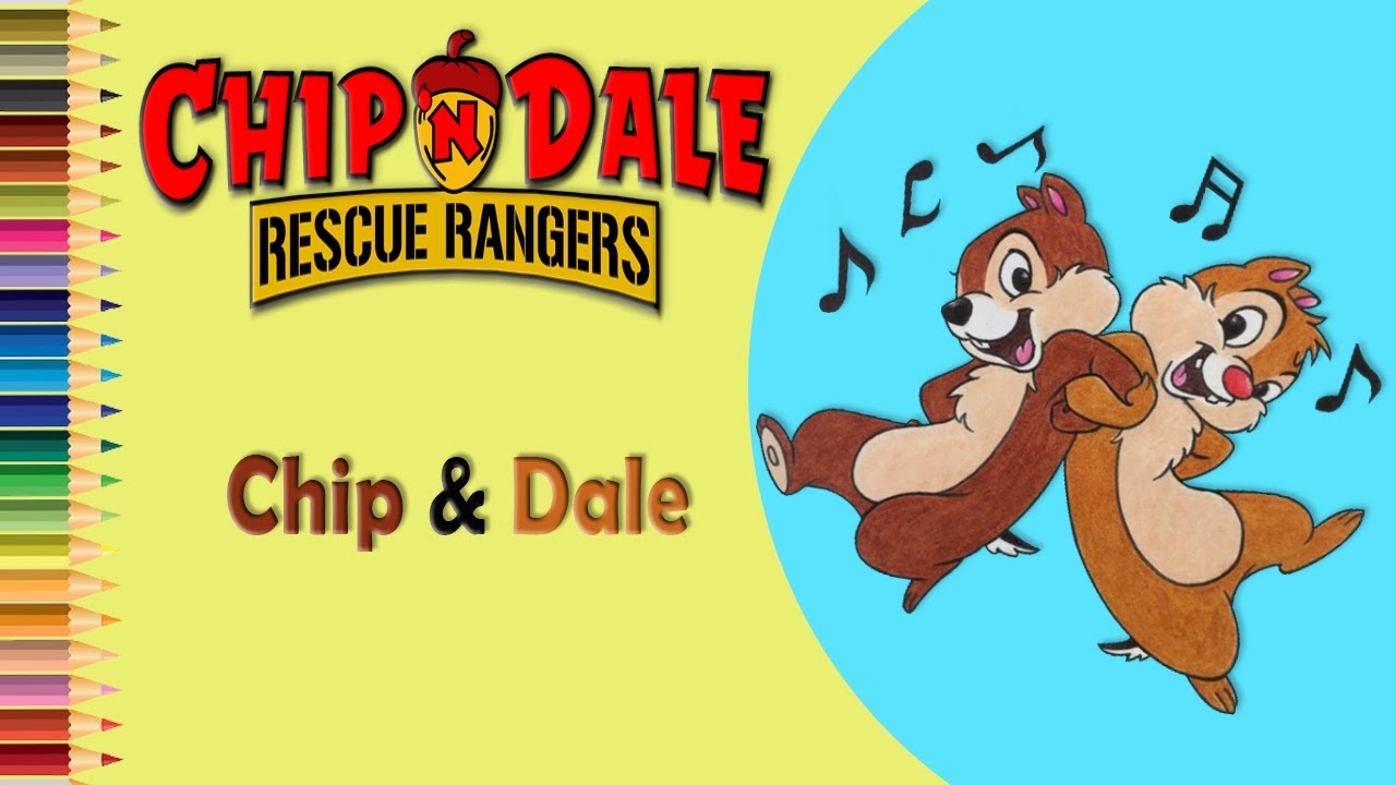 How to draw Chip and Dale from Chip and Dale Rescue Rangers Cam