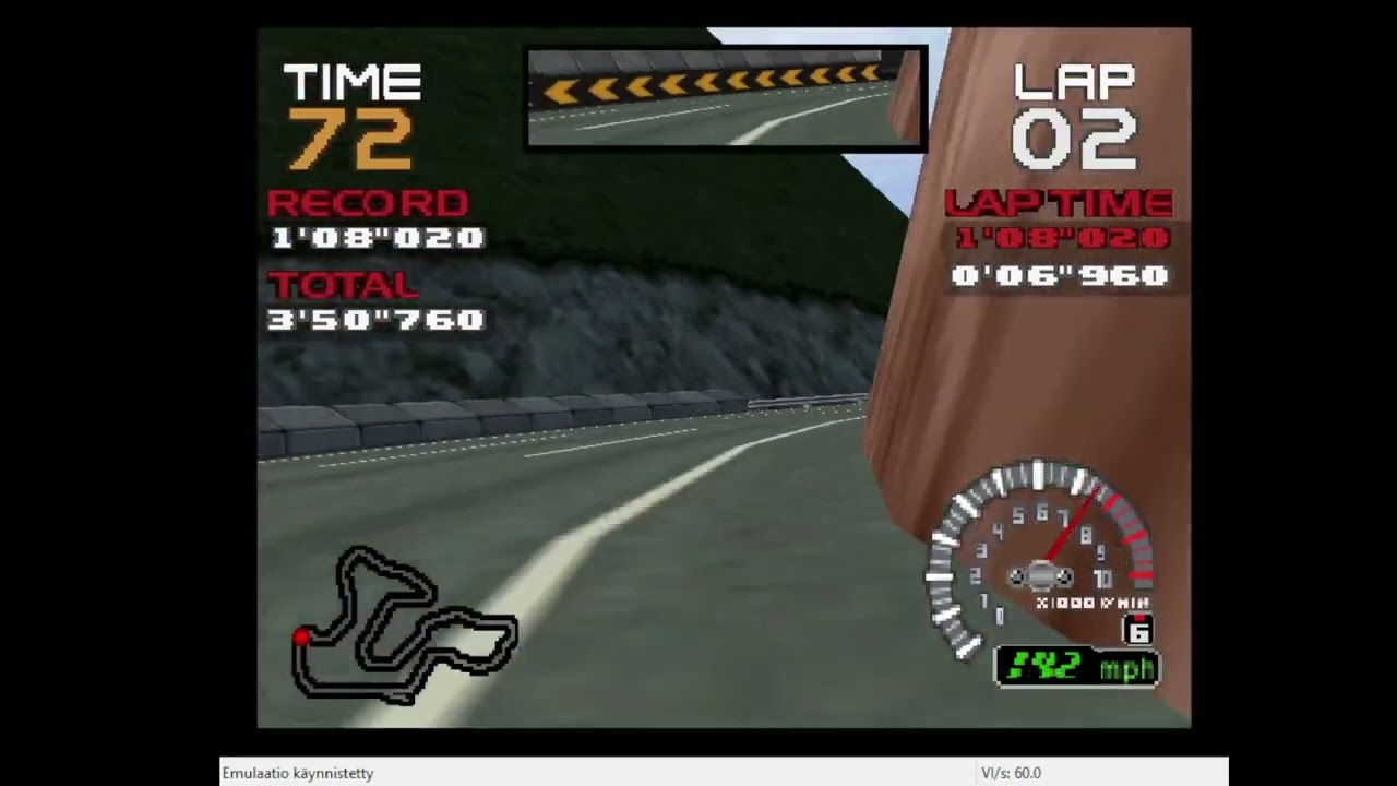 N64, NTSC, Emulated, Ridge Racer 64, Time Attack, Ridge Racer, Expert, 3:22.300, 1.04.960