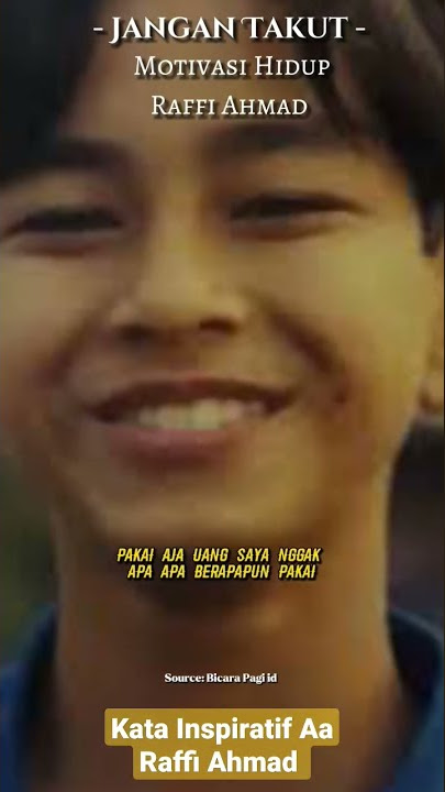 Jangan Pernah Takut - Motivasi Hidup Raffi Ahmad Sukses #shorts