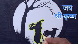 krishna easy drawing lord draw beginners painting