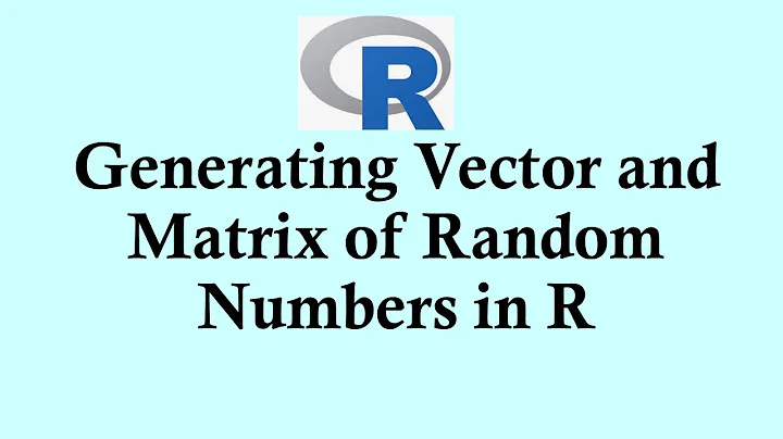 R programming - Generating Vector and Matrix of Random Numbers in R     #rprogramming