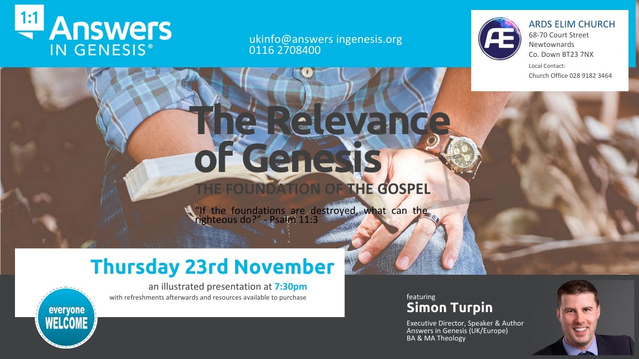 Answers In Genesis - “The Relevance of Genesis: The Foundation of the ...