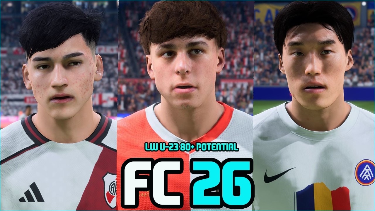 FC 26 | Best Young LW U-23 80+ Potential With Real Fcaes