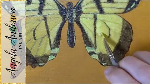 How to Paint a Swallowtail Butterfly | Time Lapse Acrylic Painting Lesson | Free Fine Art Tutorial