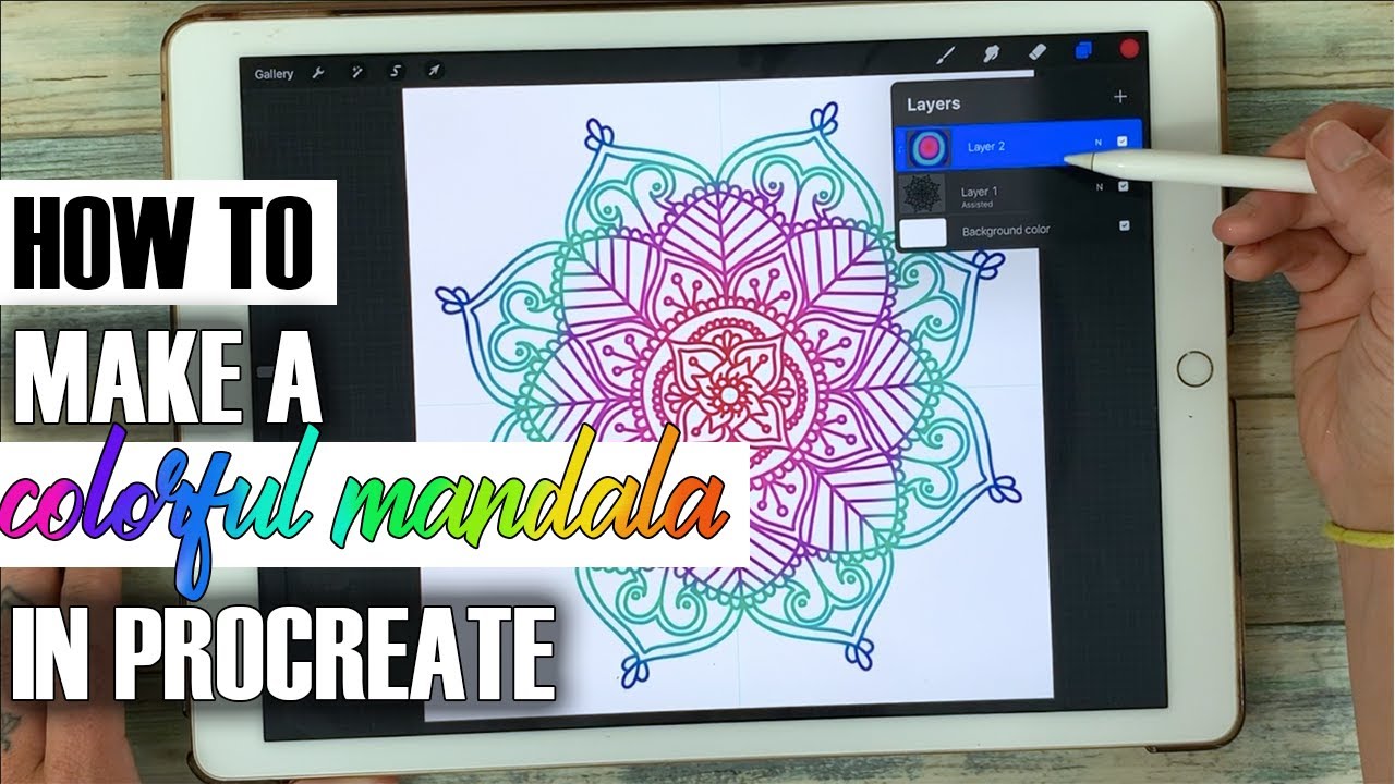 New How to Make a Colorful Mandala in Procreate | iPad Pro Tutorial