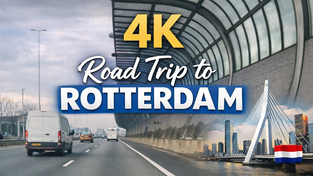 Автопутешествие в Роттердам 🇳🇱 | 4K Drive Experience 