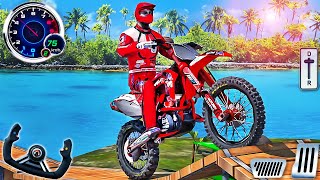 Bike Stunt Race Tracks Simulator 3D - Motor Bike Motocross Impossible Racing - Android GamePlay #2 screenshot 3