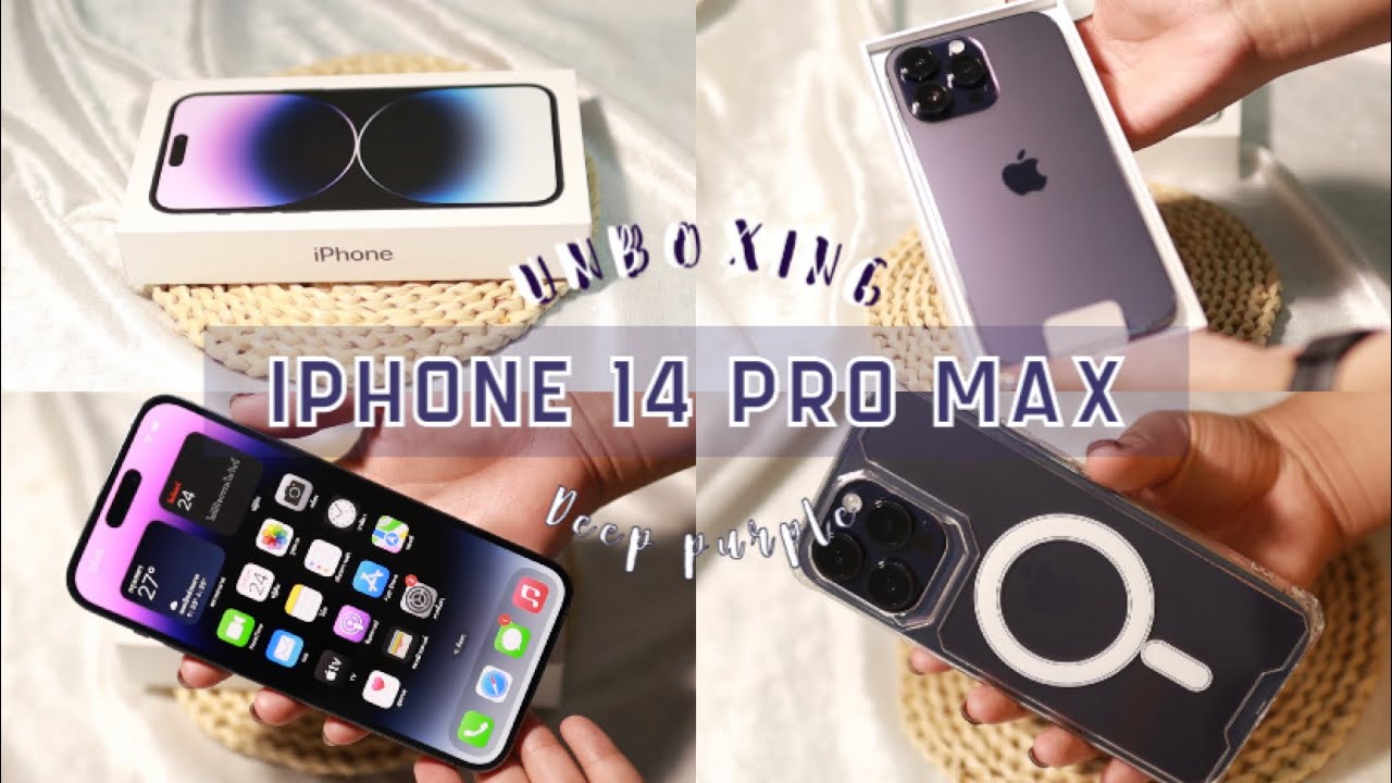 💜 iPhone 14 pro max (Deep purple : 256 GB) 📦 unboxing + accessories + camera test | 2022 ✨
