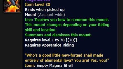 How to get the Magmashell Mount!