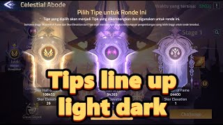 Tips line up Bloodbath light dark - Celestial abode - Mobile legends adventure