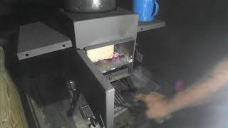 Redstone sawdust fire brick review for Fulton tent stove, camping on a budget.