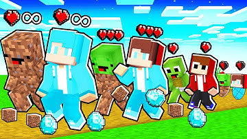 JJ and Mikey: POOR vs RICH Elemental Life Cycle Evolution in Minecraft - Maizen