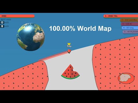 Paper.io 2 Map Control 100.00% [World] 