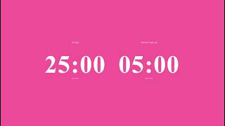 Pomodoro 25 5 pink screen pink noise 30 min