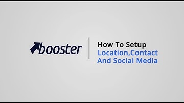 How to Setup Location, Contact & Social media on Shopify with Booster Theme V5
