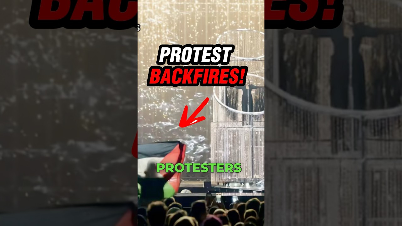 Protesters Rush Stage During Israeli Song, Fails MISERABLY!