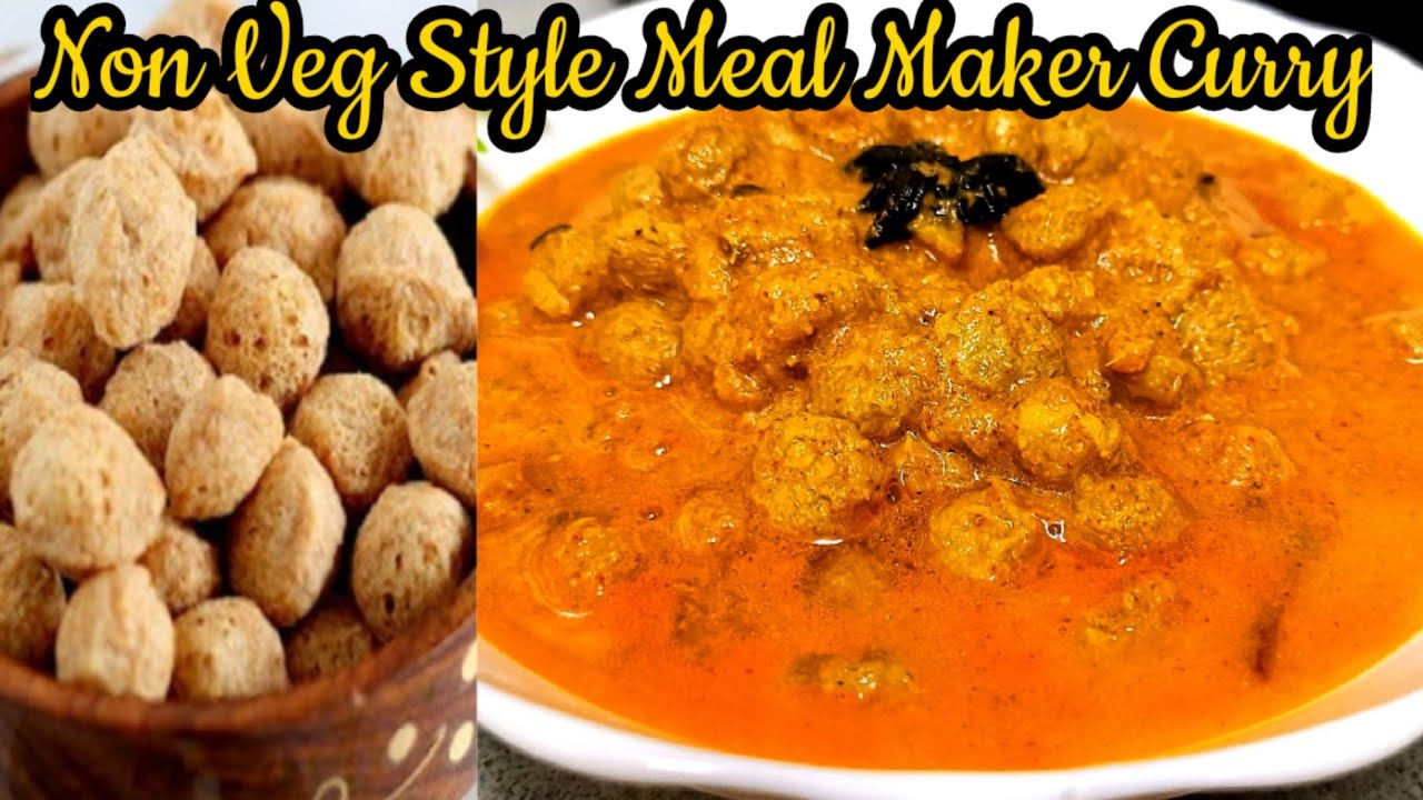 கறிச்சுவையில் Meal Maker Kulambu in TamilNon Veg Style Soya Chunks