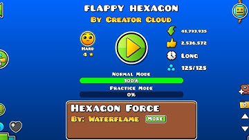 Geometry Dash flappy hexagon by Creator Cloud [Hard]