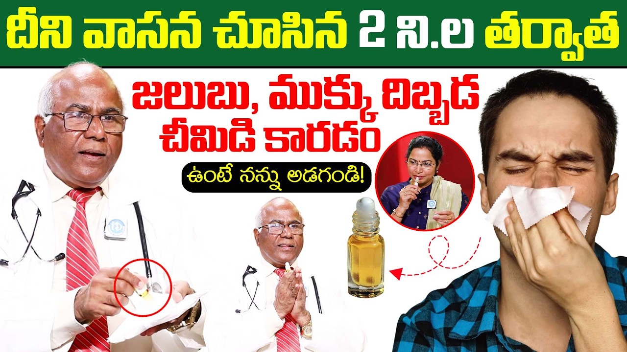 దీని వాసన చూసిన 2 ని.ల తర్వాత జలుబు, ముక్కుదిబ్బడ, చీమిడి కారడం ఉంటే నన్ను అడగండి | Dr CL Venkat Rao