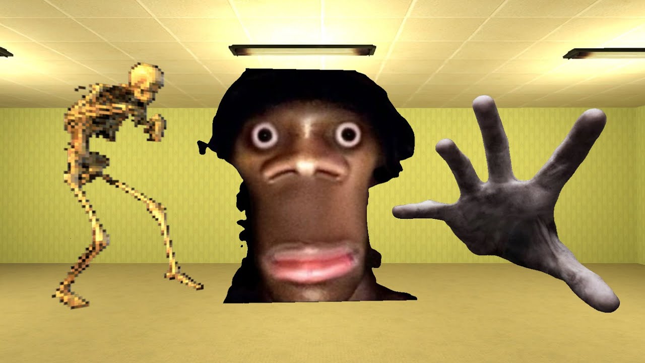 Hi My Name Is Aughh, Pixel Skull And Scary Hand In Nextbot Gmod