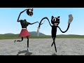NEW CARTOON CAT GIRL!?!? Garry's Mod [Female Cartoon Cat vs Trevor Henderson Creatures]