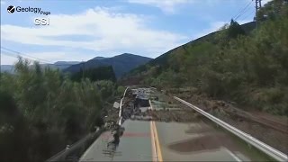 Drone footage shows Japan quake damage April 16, 2016