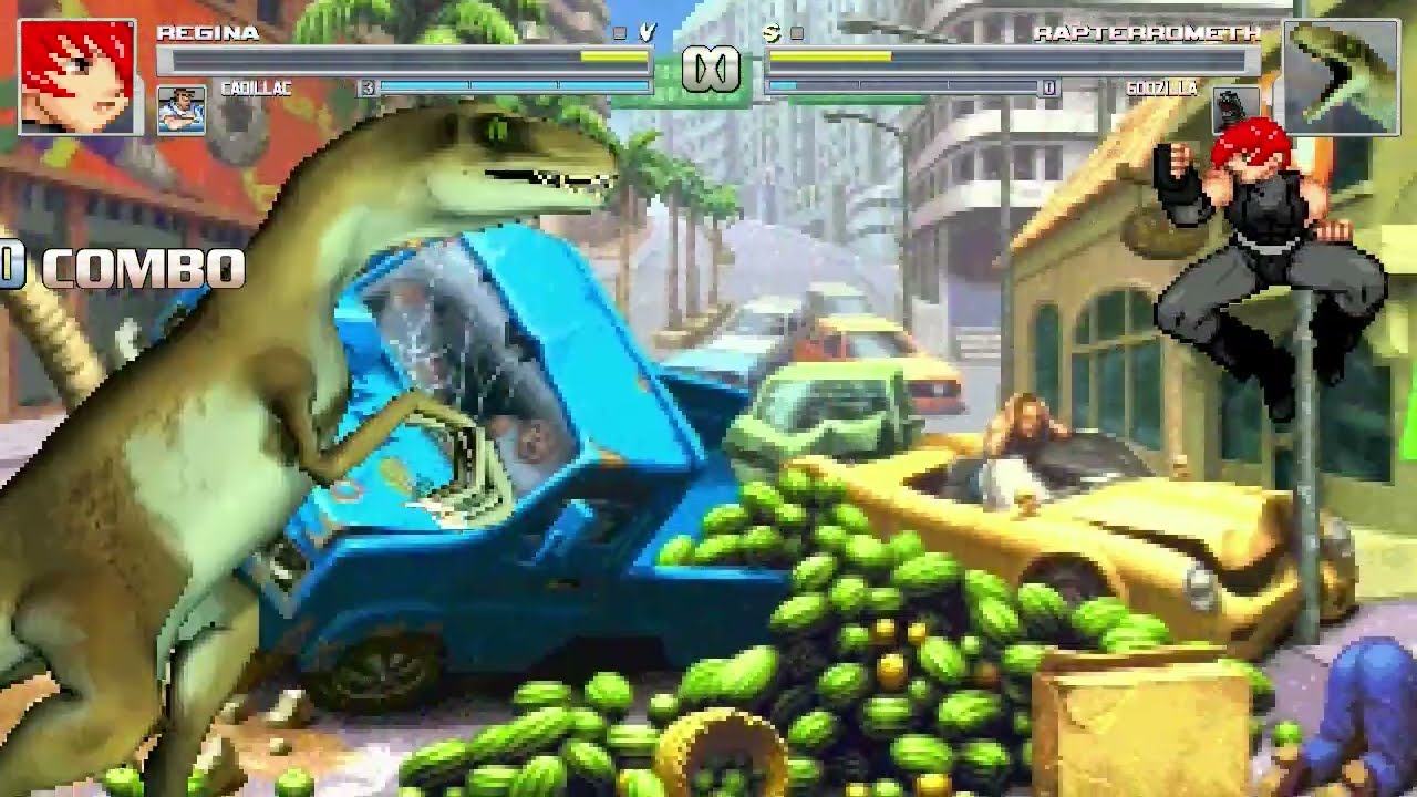 AN Mugen #555: Regina & Cadillac VS Rapterrometh & Godzilla