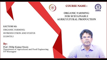 Lecture 2: Organic Farming: Introduction and Status