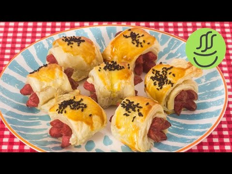 3 Dakikada Sosisli Milföy Böreği - Kolay Milföy Börek - Sosisli Börek Tarifi