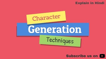 Lect 4. Character Generation Techniques in Computer Graphics Part 1/2 ||