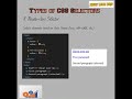 Types of Selectors Part 8
