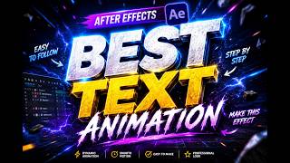 Best AE Text Animation Tutorial for Beginners | After effects tutorial | 4 Advanced Text Effects I After Effects Tutorial