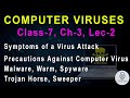 Computer Viruses | Malware | Warm | Spyware | Trojan Horse | Sweeper | CLASS-7 | CH-3 | LEC-2