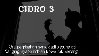 CIDRO 3 - SUCI TACIK (Cover panjiahriff)