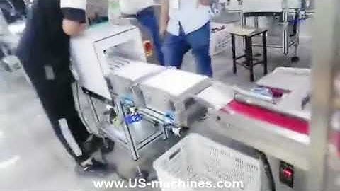 Snack food bag robot hand sorting feeding horizontal bag counting cartoning machine