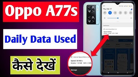 Oppo a77s me daily data use kaise dekhe | how to enable daily data use Oppo a77s